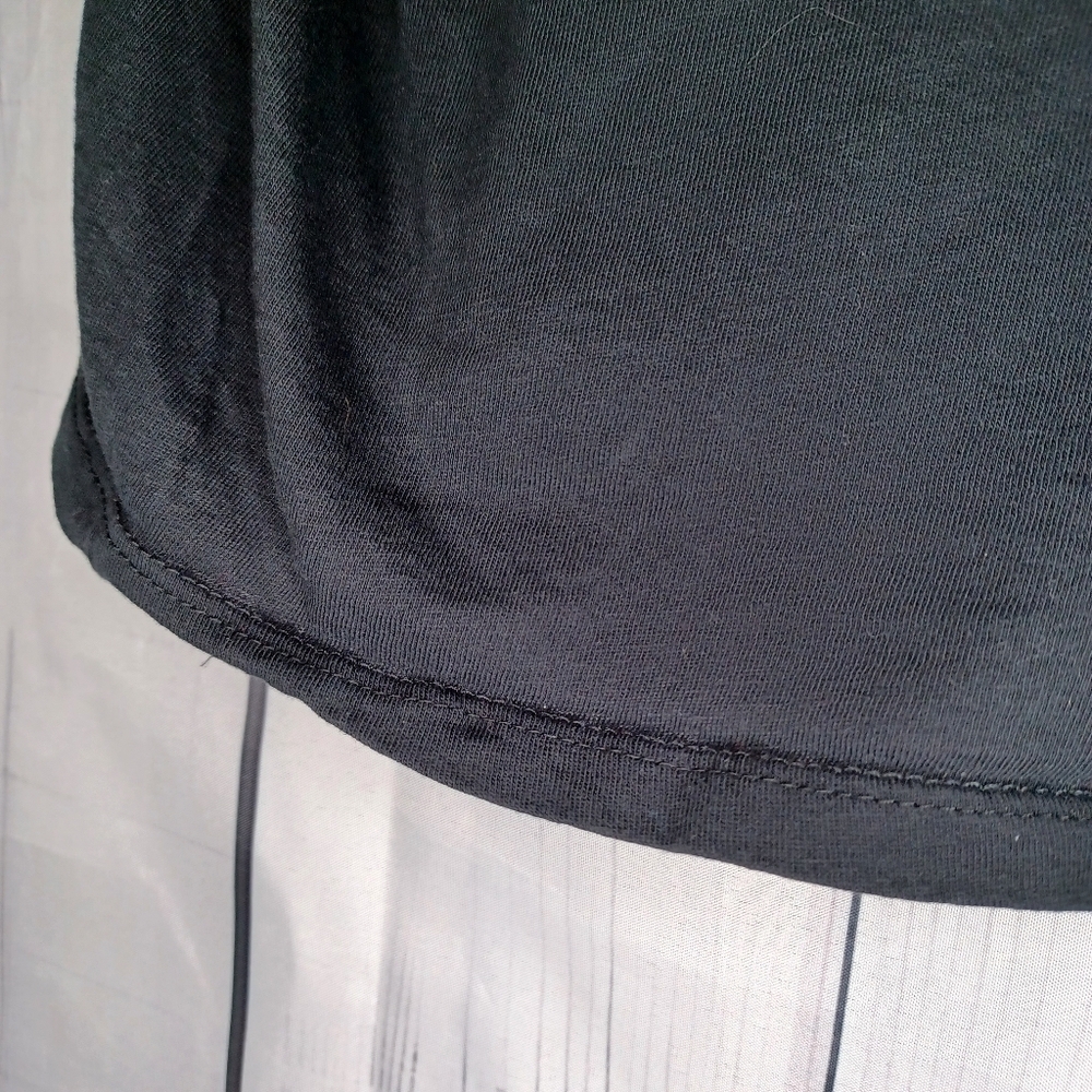 Zara Black V-Neck relaxed short-sleeve casual boxy effortless cropped top - Picture 12 of 12